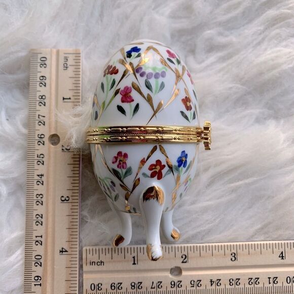 FORMALITIES by Baum Bros egg handpainted 10K gold trim - Picture 12 of 13